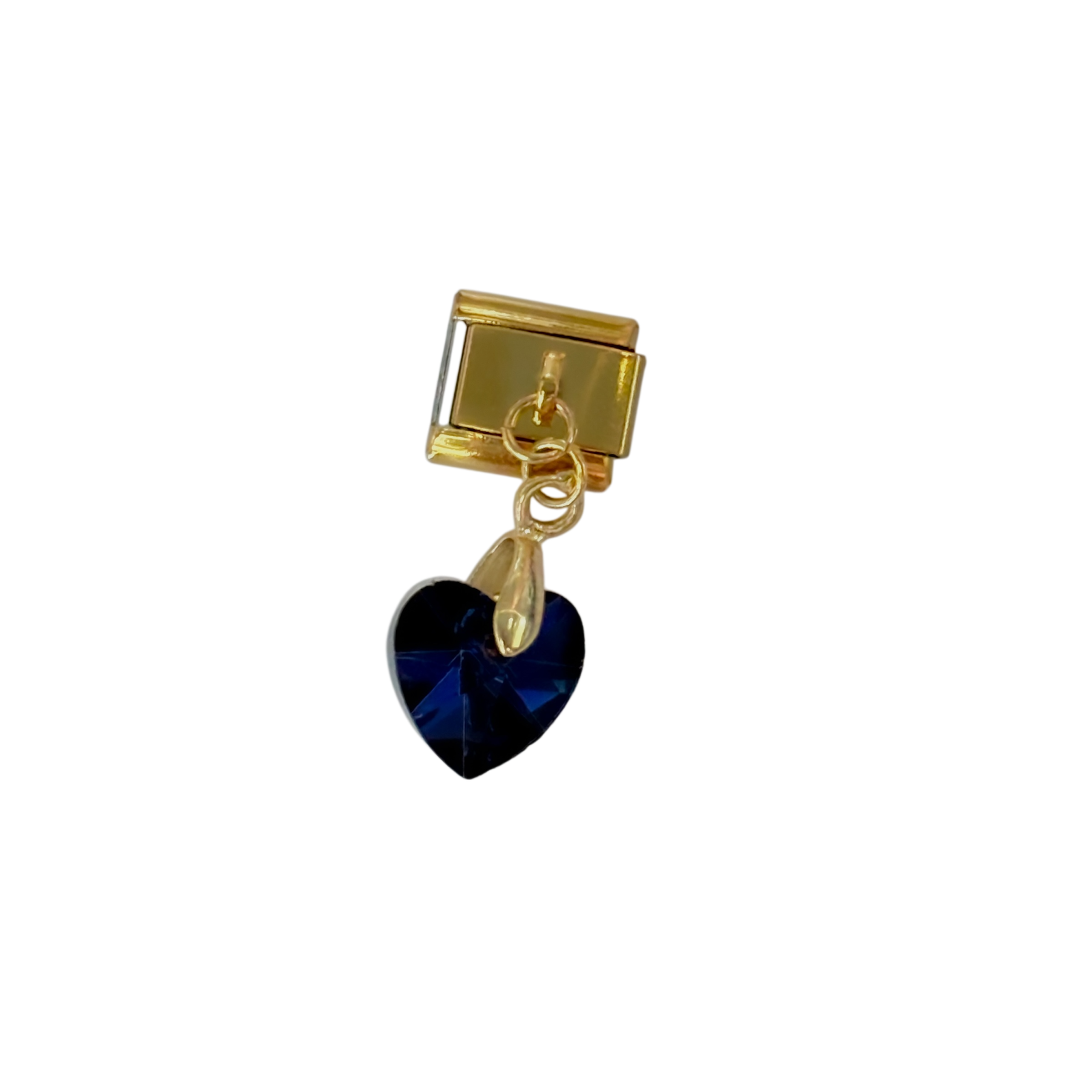 Charm con dije piedra corazón