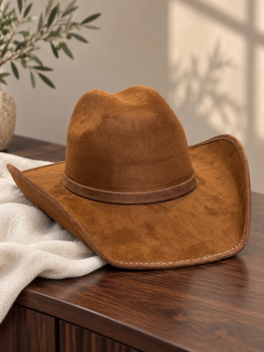 Sombrero western camel liso